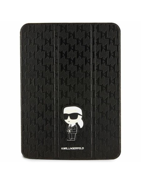Karl Lagerfeld Saffiano Monogram Ikonik dėklas iPad 10,9" - juodas Karl Lagerfeld Saffiano Monogram Ikonik dėklas iPad 10,9" - juodas