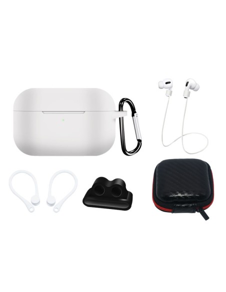 AirPods Pro 2 rinkinys / AirPods Pro 1 silikoninis dėklas + dėklas / kabliukas ausims / kaklo dirželis / laikrodžio dirž...