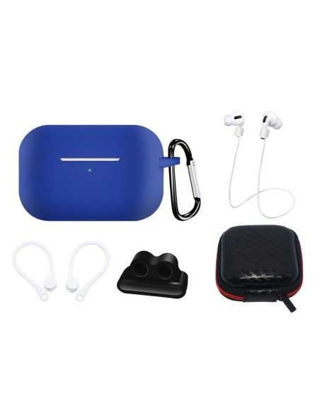 AirPods Pro 2 rinkinys / AirPods Pro 1 silikoninis dėklas + dėklas / kabliukas ausims / kaklo dirželis / laikrodžio dirž...