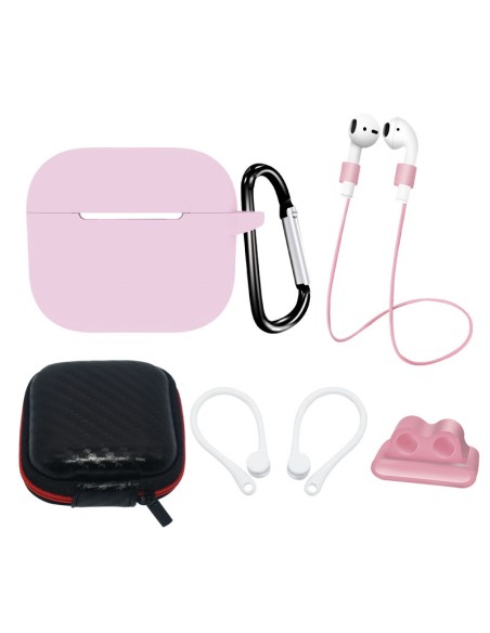 Silikono AirPods 3 dėklo rinkinys + dėklas / ausies kabliukas / kaklo dirželis / laikrodžio dirželio laikiklis / karabin... Silikono AirPods 3 dėklo rinkinys + dėklas / ausies kabliukas / kaklo dirželis / laikrodžio dirželio laikiklis / karabin...