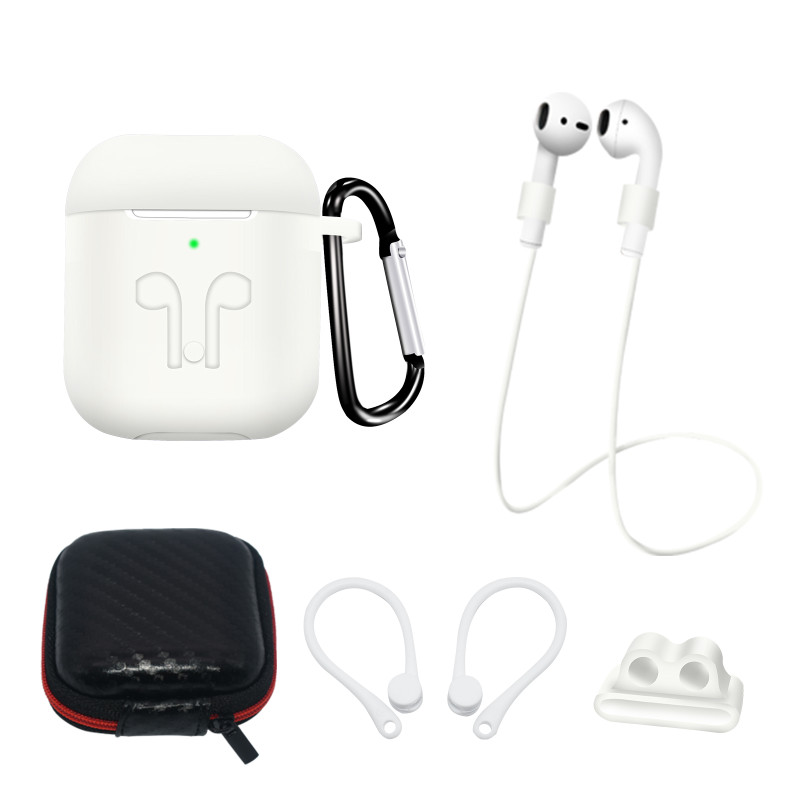 AirPods 2 rinkinys / AirPods 1 silikoninis dėklas + dėklas / ausies kabliukas / kaklo dirželis / laikrodžio dirželio lai... AirPods 2 rinkinys / AirPods 1 silikoninis dėklas + dėklas / ausies kabliukas / kaklo dirželis / laikrodžio dirželio lai...