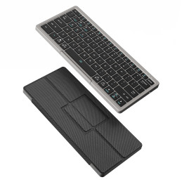 Dux Ducis OK Series Bluetooth belaidė klaviatūra su jutikliniu skydeliu – juoda