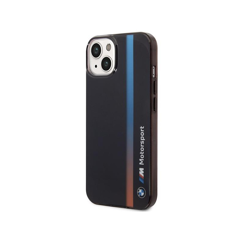 BMW IML Tricolor Stripe dėklas iPhone 14 - juodas