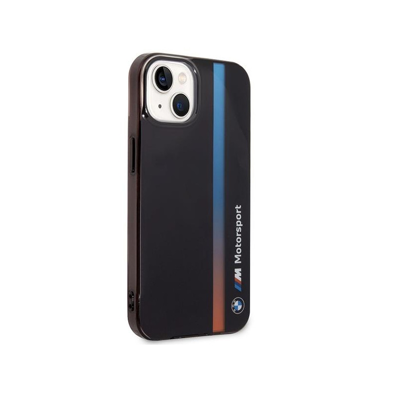 BMW IML Tricolor Stripe dėklas iPhone 14 - juodas