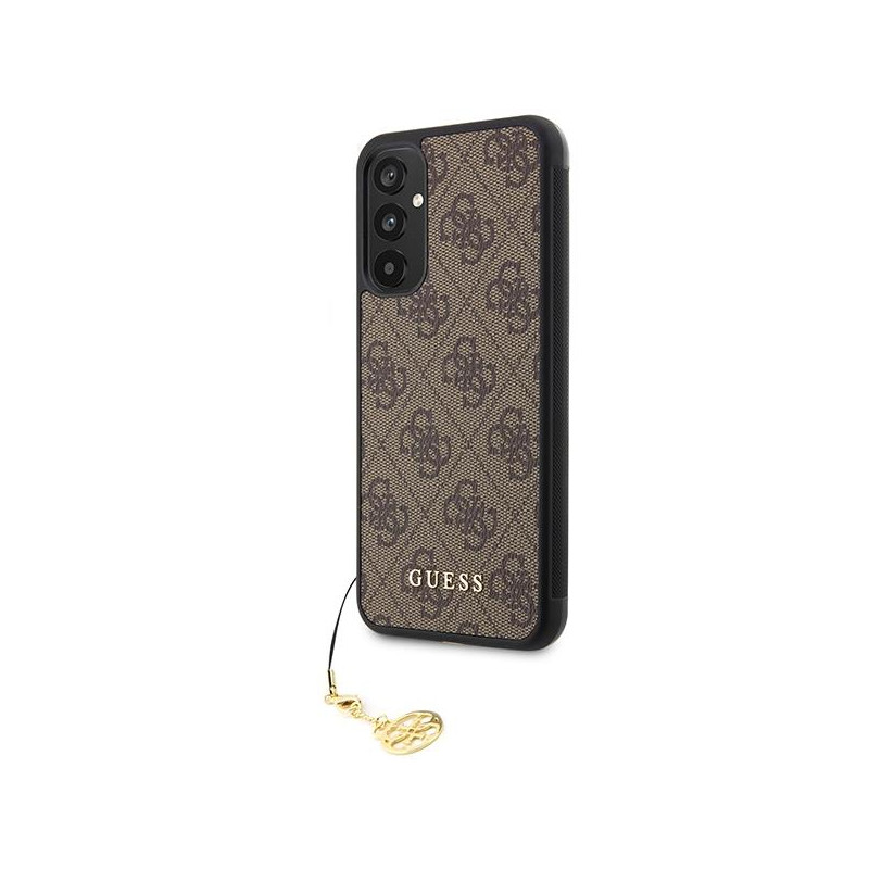 Guess 4G Charms Collection dėklas, skirtas Samsung Galaxy A34 5G - rudas