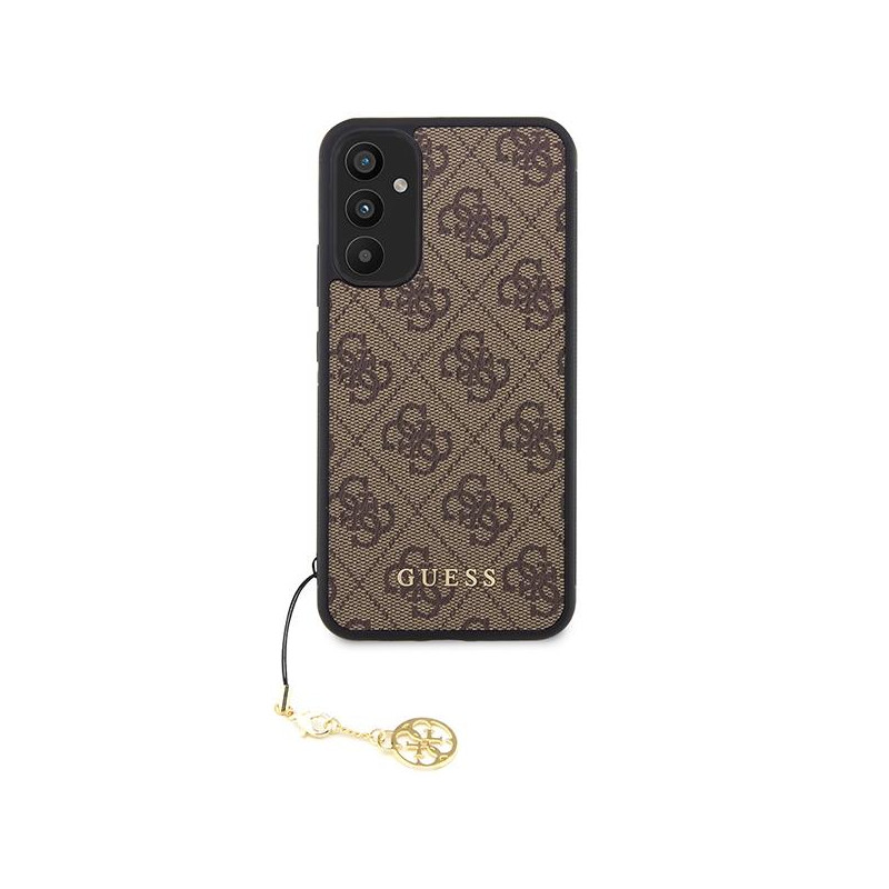 Guess 4G Charms Collection dėklas, skirtas Samsung Galaxy A34 5G - rudas