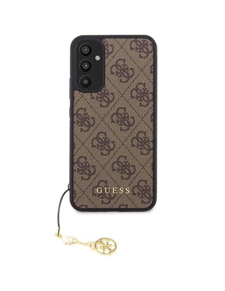 Guess 4G Charms Collection dėklas, skirtas Samsung Galaxy A34 5G - rudas