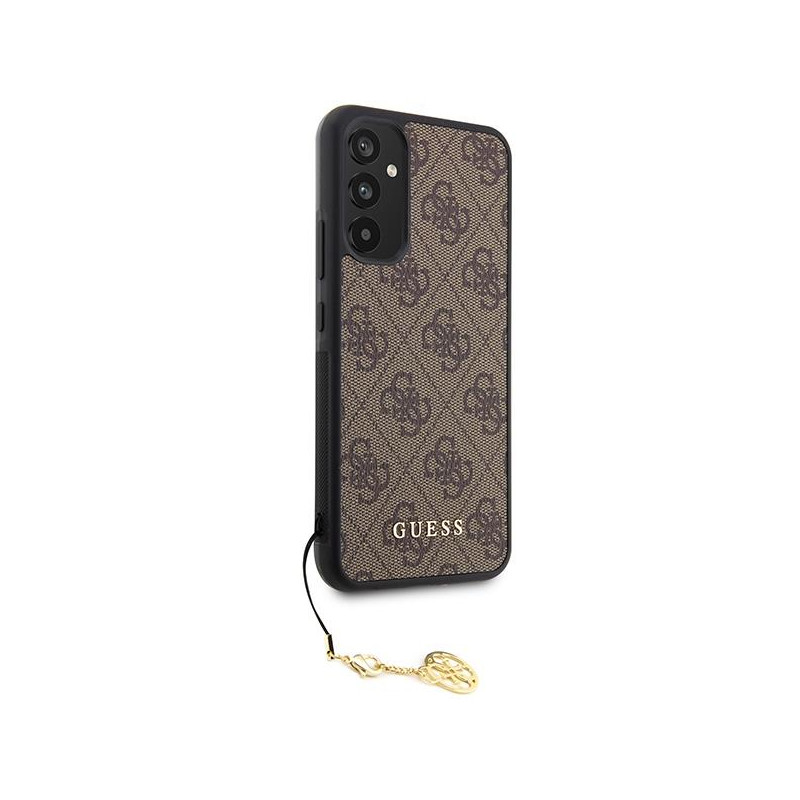 Guess 4G Charms Collection dėklas, skirtas Samsung Galaxy A34 5G - rudas