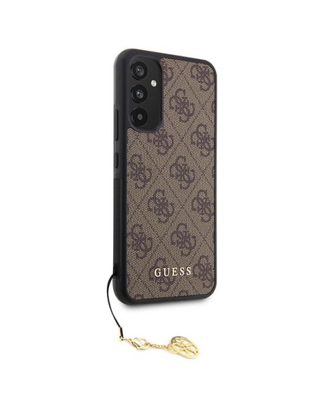 Guess 4G Charms Collection dėklas, skirtas Samsung Galaxy A34 5G - rudas