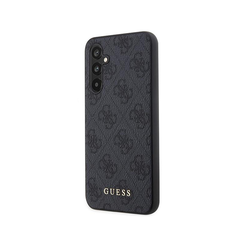 Guess 4G Metal Gold Logo dėklas, skirtas Samsung Galaxy A54 5G - pilkas