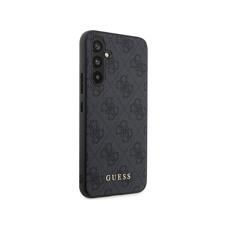 Guess 4G Metal Gold Logo dėklas, skirtas Samsung Galaxy A54 5G - pilkas