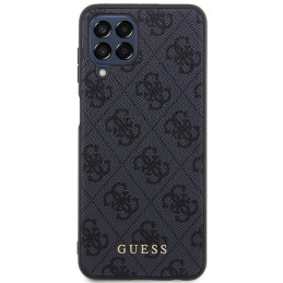 Guess 4G Metal Gold Logo dėklas, skirtas Samsung Galaxy M33 5G - pilkas