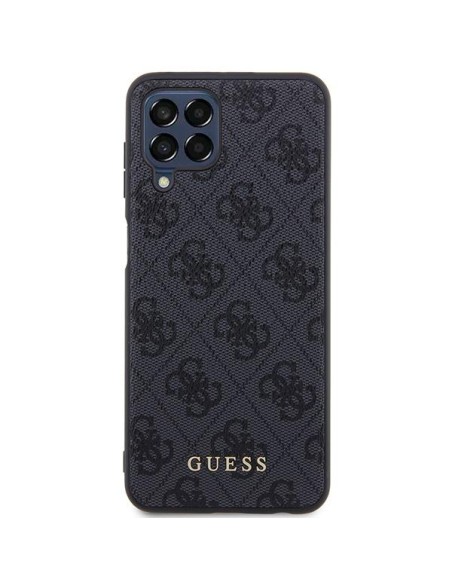 Guess 4G Metal Gold Logo dėklas, skirtas Samsung Galaxy M33 5G - pilkas Guess 4G Metal Gold Logo dėklas, skirtas Samsung Galaxy M33 5G - pilkas