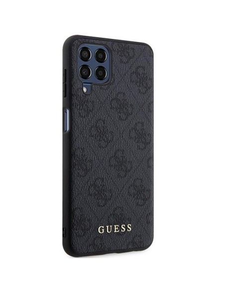 Guess 4G Metal Gold Logo dėklas, skirtas Samsung Galaxy M33 5G - pilkas Guess 4G Metal Gold Logo dėklas, skirtas Samsung Galaxy M33 5G - pilkas