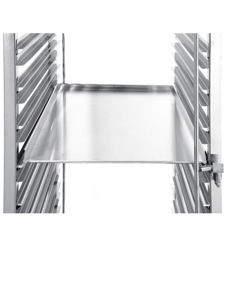 Plieninis vežimėlis kepimo skardoms transportuoti 15 x 60x40 cm - Hendi 810651