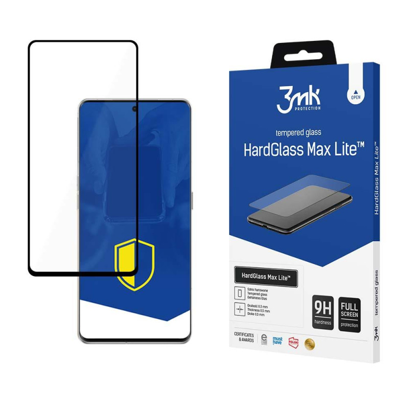 9H 3mk HardGlass Max Lite™ stiklas su Oppo Find X6 Pro 9H 3mk HardGlass Max Lite™ stiklas su Oppo Find X6 Pro