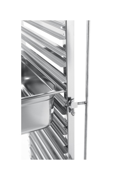 Plieninis vežimėlis kepimo skardoms transportuoti 15 x 60x40 cm - Hendi 810651