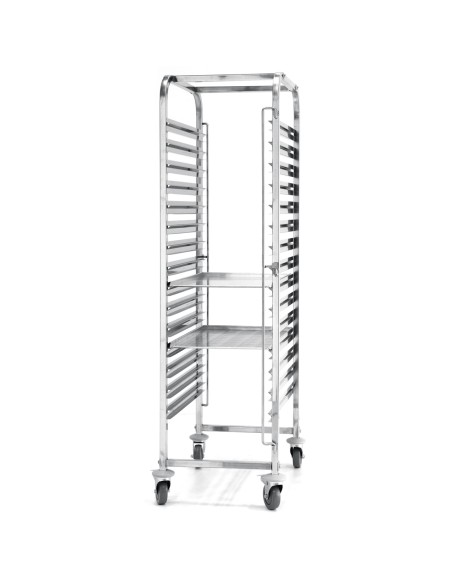 Plieninis vežimėlis kepimo skardoms transportuoti 15 x 60x40 cm - Hendi 810651