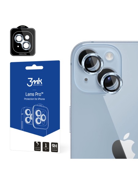 3mk Lens Protection Pro fotoaparato dangtelis, skirtas iPhone 14 Plus – mėlynas 3mk Lens Protection Pro fotoaparato dangtelis, skirtas iPhone 14 Plus – mėlynas