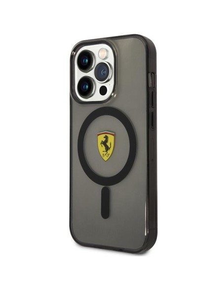 Ferrari Translucent MagSafe dėklas iPhone 14 Pro - juodas Ferrari Translucent MagSafe dėklas iPhone 14 Pro - juodas