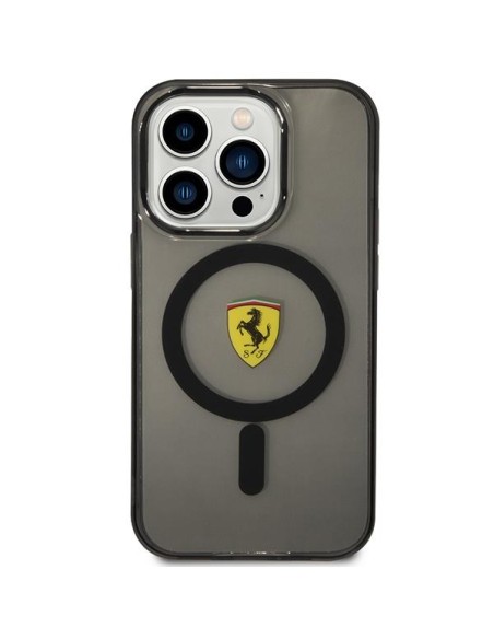 Ferrari Translucent MagSafe dėklas iPhone 14 Pro - juodas Ferrari Translucent MagSafe dėklas iPhone 14 Pro - juodas