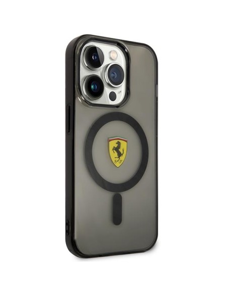 Ferrari Translucent MagSafe dėklas iPhone 14 Pro - juodas Ferrari Translucent MagSafe dėklas iPhone 14 Pro - juodas