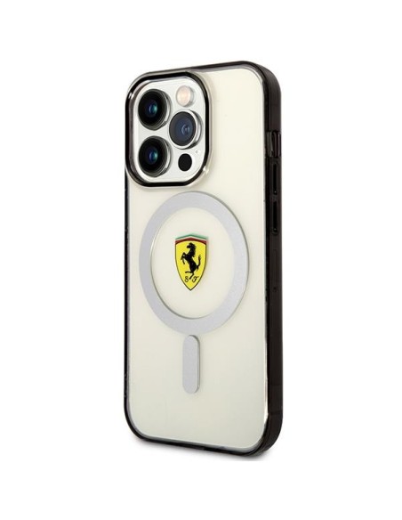 Ferrari Outline MagSafe dėklas iPhone 14 Pro - skaidrus Ferrari Outline MagSafe dėklas iPhone 14 Pro - skaidrus