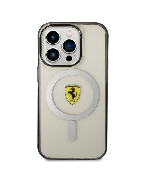 Ferrari Outline MagSafe dėklas iPhone 14 Pro - skaidrus Ferrari Outline MagSafe dėklas iPhone 14 Pro - skaidrus