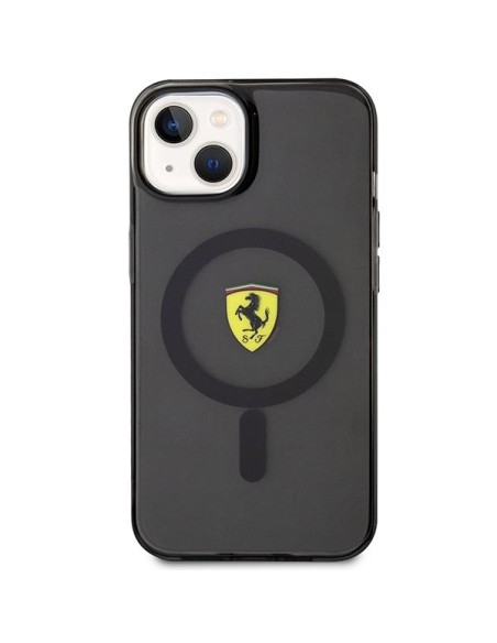 Ferrari Translucent MagSafe dėklas iPhone 14 Plus - juodas Ferrari Translucent MagSafe dėklas iPhone 14 Plus - juodas
