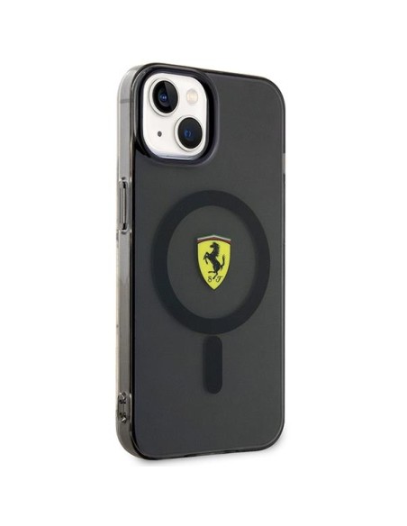 Ferrari Translucent MagSafe dėklas iPhone 14 Plus - juodas Ferrari Translucent MagSafe dėklas iPhone 14 Plus - juodas