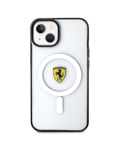 Ferrari Outline MagSafe dėklas iPhone 14 Plus - skaidrus Ferrari Outline MagSafe dėklas iPhone 14 Plus - skaidrus