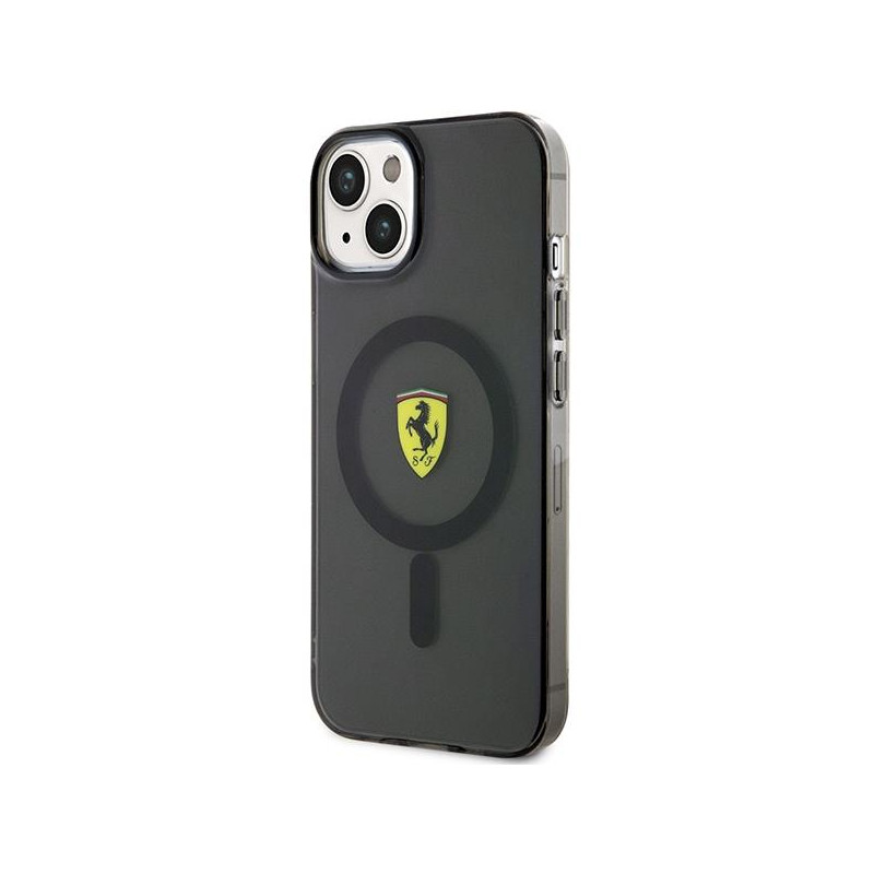 Ferrari Translucent MagSafe dėklas iPhone 14 - juodas