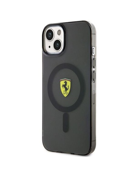 Ferrari Translucent MagSafe dėklas iPhone 14 - juodas Ferrari Translucent MagSafe dėklas iPhone 14 - juodas