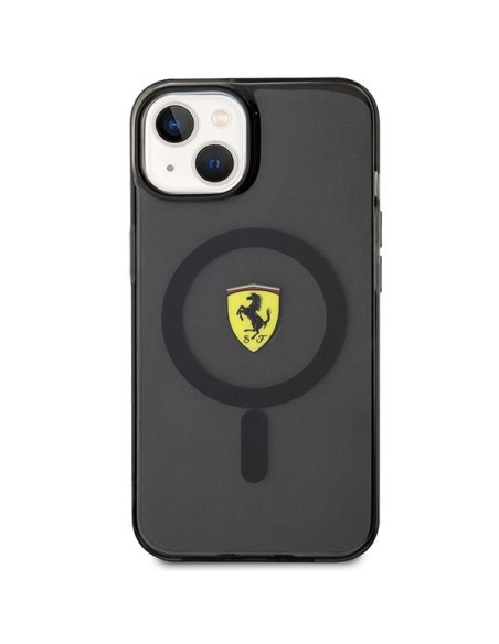 Ferrari Translucent MagSafe dėklas iPhone 14 - juodas Ferrari Translucent MagSafe dėklas iPhone 14 - juodas