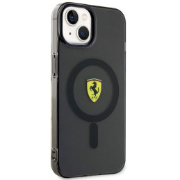Ferrari Translucent MagSafe dėklas iPhone 14 - juodas