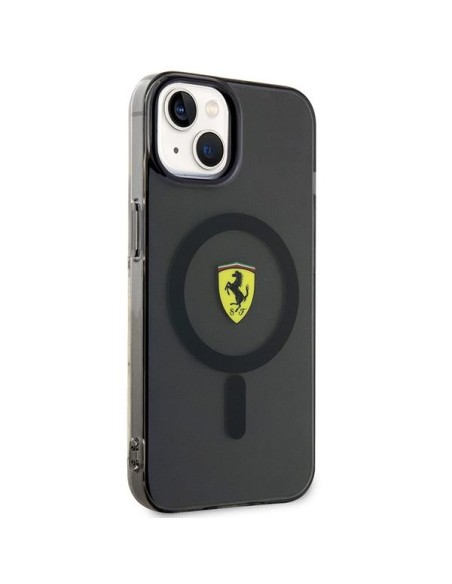 Ferrari Translucent MagSafe dėklas iPhone 14 - juodas Ferrari Translucent MagSafe dėklas iPhone 14 - juodas