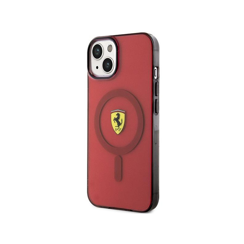 Ferrari Translucent MagSafe dėklas iPhone 14 - raudonas