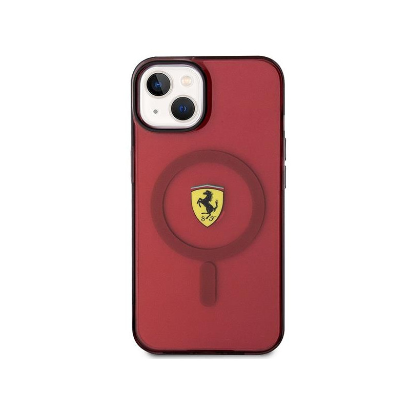 Ferrari Translucent MagSafe dėklas iPhone 14 - raudonas