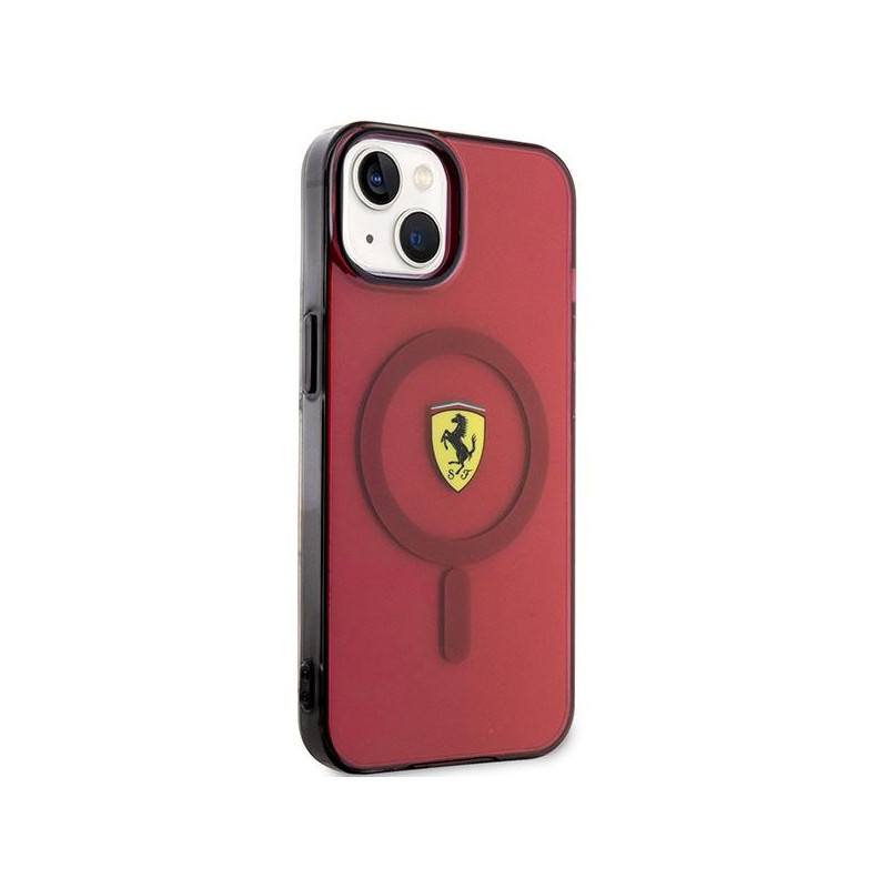 Ferrari Translucent MagSafe dėklas iPhone 14 - raudonas