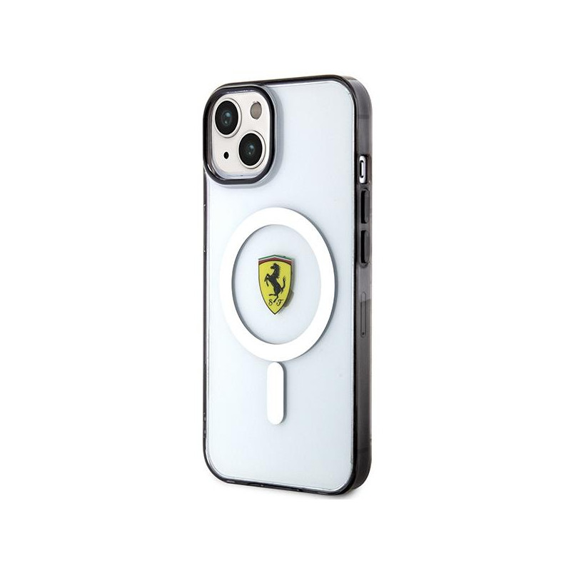 Ferrari Outline MagSafe dėklas iPhone 14 - skaidrus