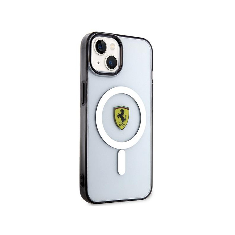 Ferrari Outline MagSafe dėklas iPhone 14 - skaidrus
