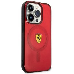 Ferrari Translucent MagSafe dėklas iPhone 14 Pro Max - raudonas