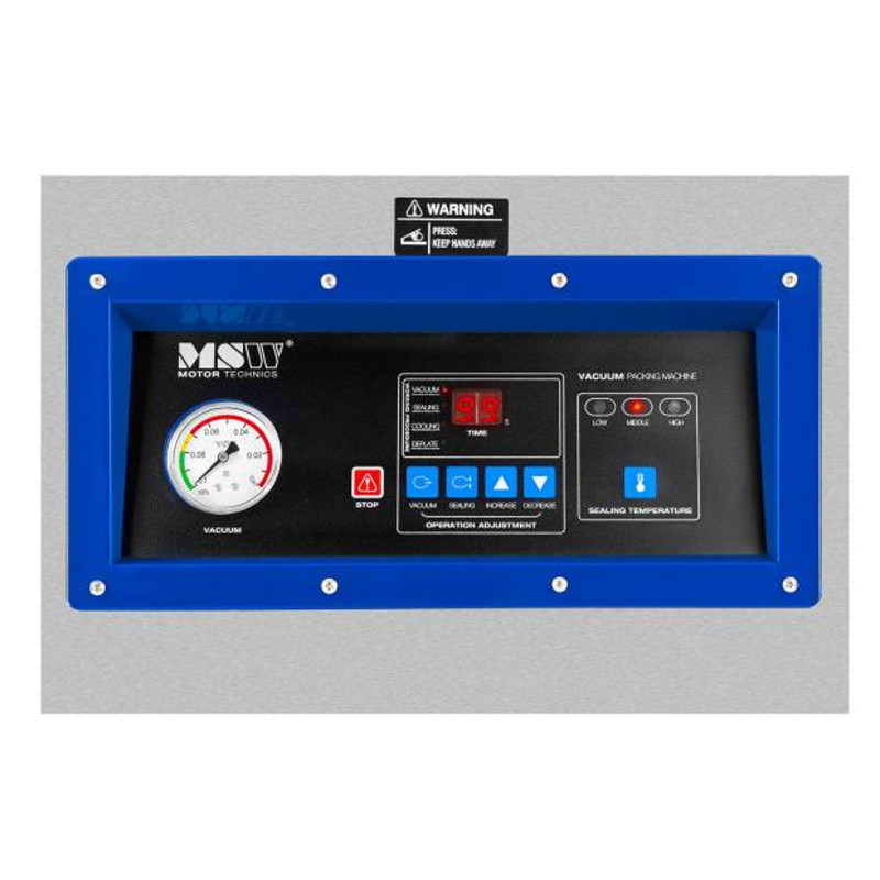 Pakavimo mašinos kameros vakuuminis sandariklis maisto maišeliams 40cm laisvai stovintis 900W MSW VPM-900G