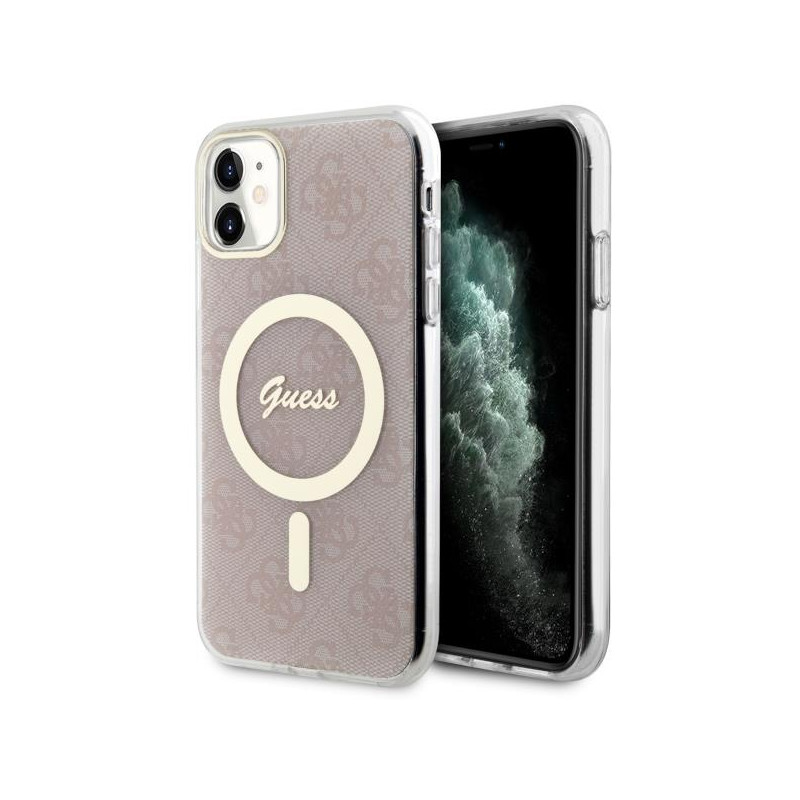 Guess 4G MagSafe dėklas iPhone 11 - rožinis Guess 4G MagSafe dėklas iPhone 11 - rožinis