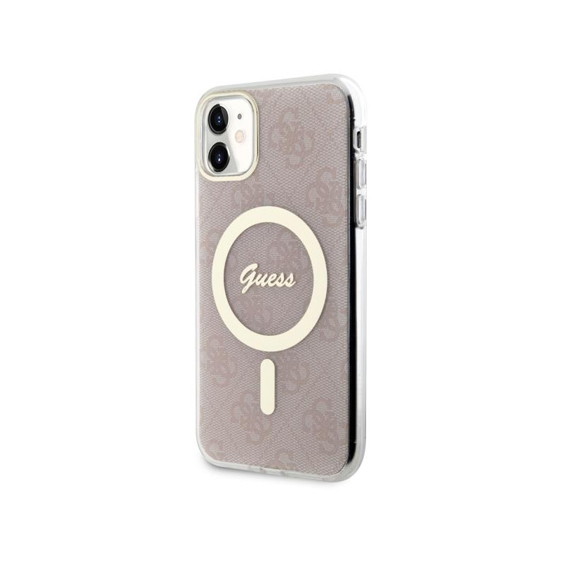 Guess 4G MagSafe dėklas iPhone 11 - rožinis