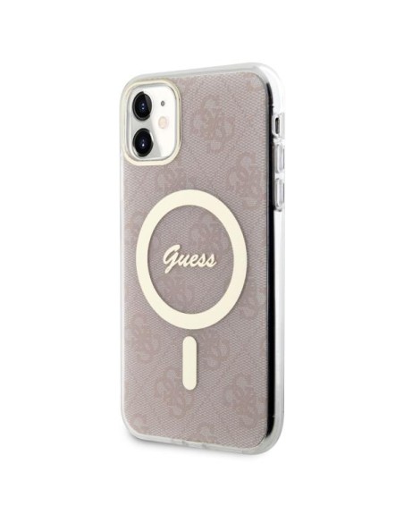 Guess 4G MagSafe dėklas iPhone 11 - rožinis Guess 4G MagSafe dėklas iPhone 11 - rožinis