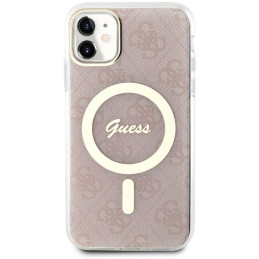 Guess 4G MagSafe dėklas iPhone 11 - rožinis