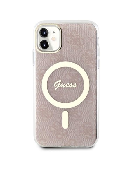 Guess 4G MagSafe dėklas iPhone 11 - rožinis Guess 4G MagSafe dėklas iPhone 11 - rožinis