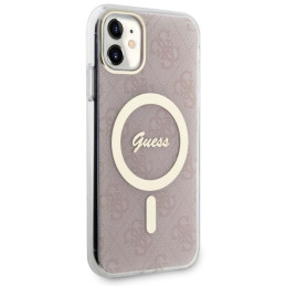 Guess 4G MagSafe dėklas iPhone 11 - rožinis