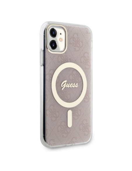 Guess 4G MagSafe dėklas iPhone 11 - rožinis Guess 4G MagSafe dėklas iPhone 11 - rožinis